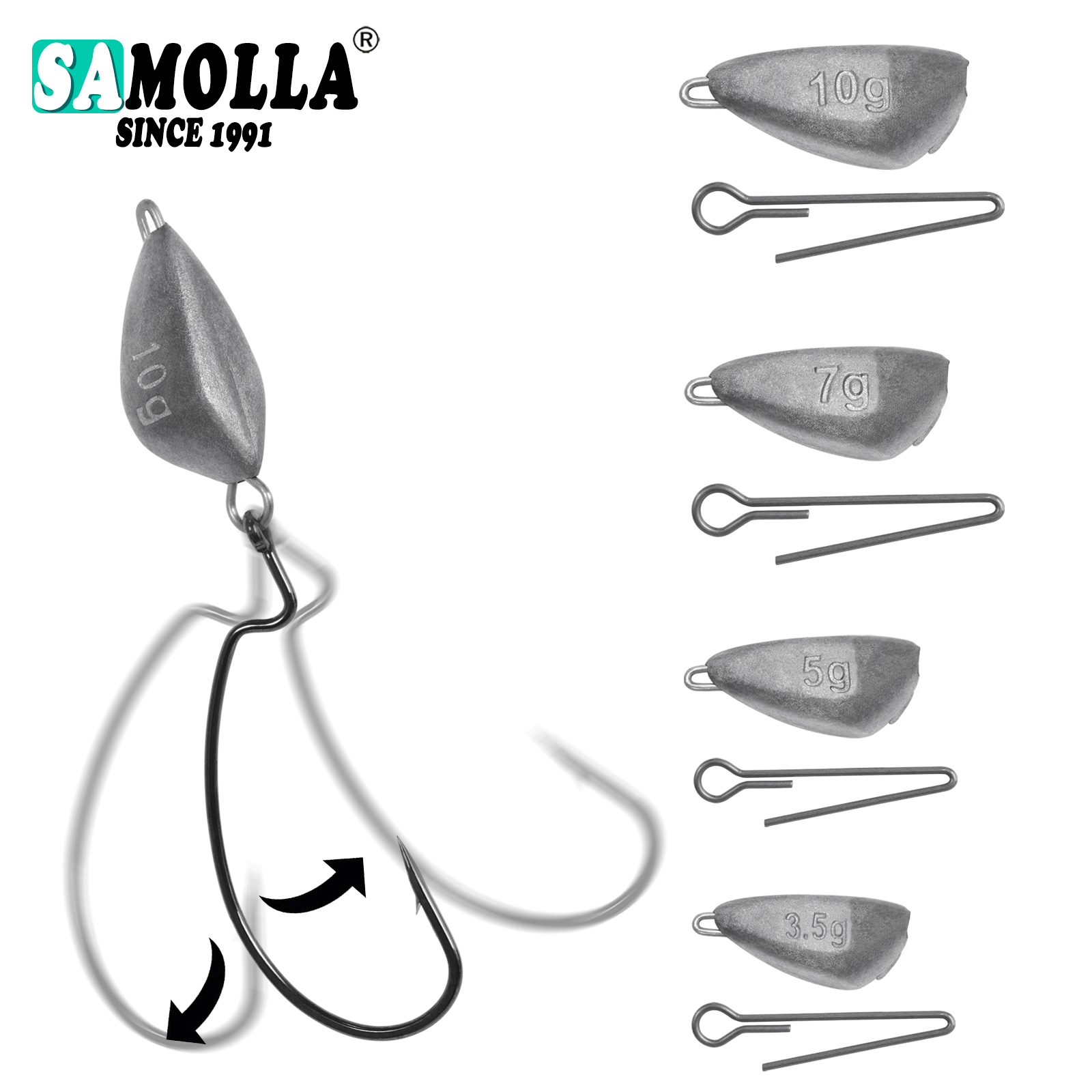 Fishing Hook Jig - SAMOLLA 5 adet Jig Kafa Balıkçılık