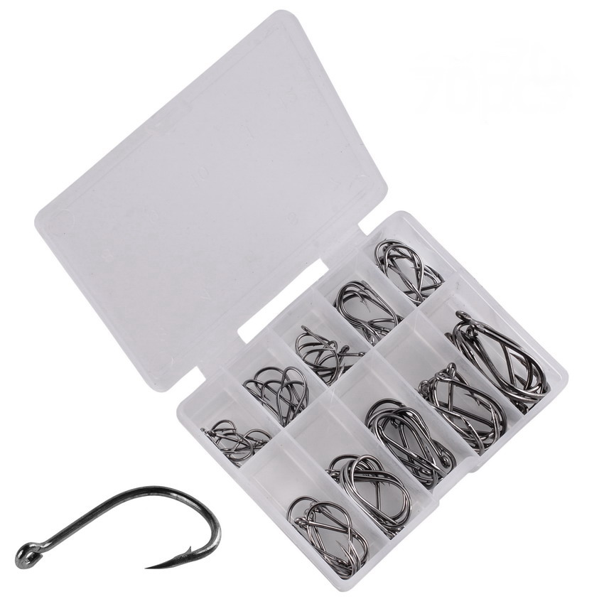 Fishing Hook Assortment - 70 adet/kutu balıkçılık kanca seti kiti