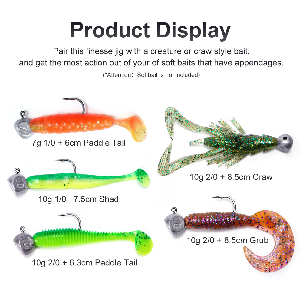 Noeby Jig kafa 7g 10g 1/0 2/0  - Fishing Hook Offset incelemesi ve fiyatı